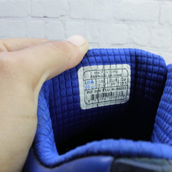 Reebok RB 306 FLU 4-95011 White Blue Faux Leather Basketball Shoes 10.5 - Picture 7 of 9